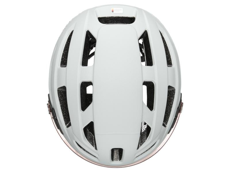 uvex Helm uvex finale visor V papyrus matt , M Photochromatischer Visier-Helm mit Plug-In-LED