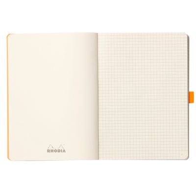 Rhodia Goalbook - Carnet souple A5 - 224 pages numérotées - petits carreaux - taupe