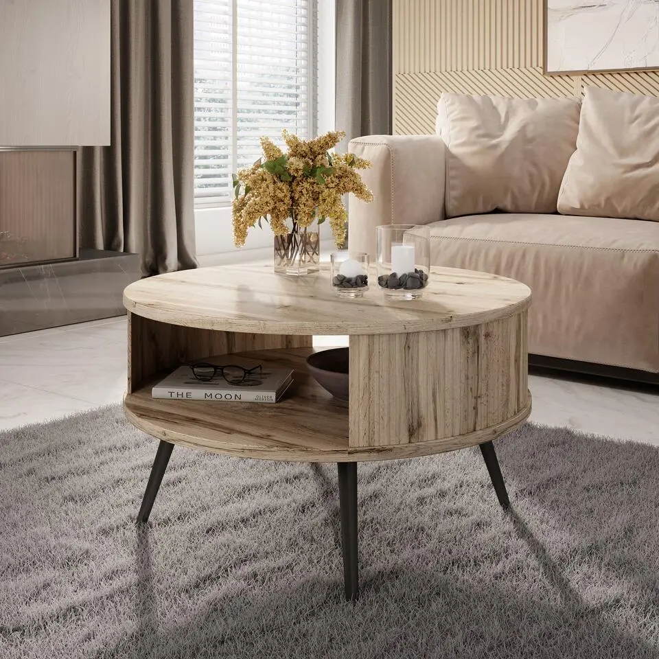 Meubella - Salontafel Riley - Eiken - 76 cm