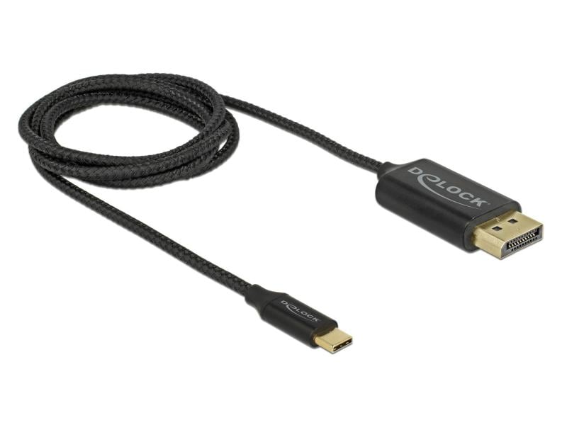 Delock Kabel USB Type-C – DisplayPort koaxial Kabel, 1m. 4K Delock USB Kabel Type-C zu DisplayPort (DP Alt Mode) 4K 60 Hz 1 m koaxial