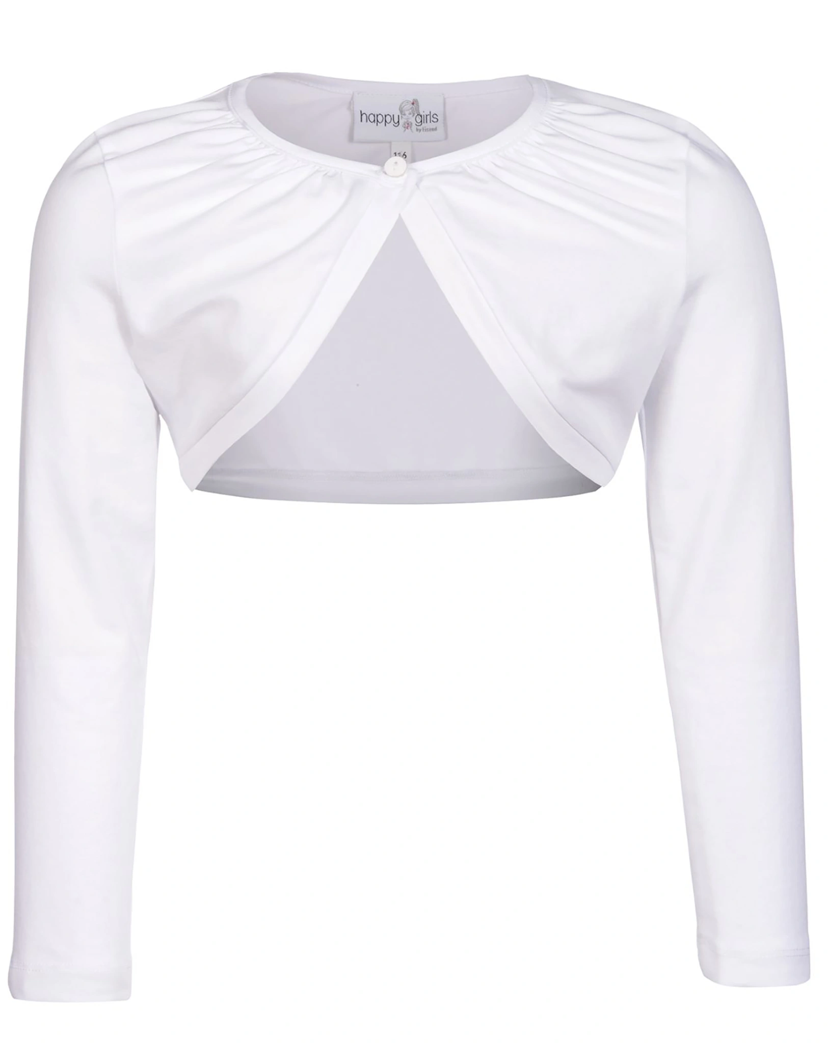 Bolero UNI mit Knopf in weiß