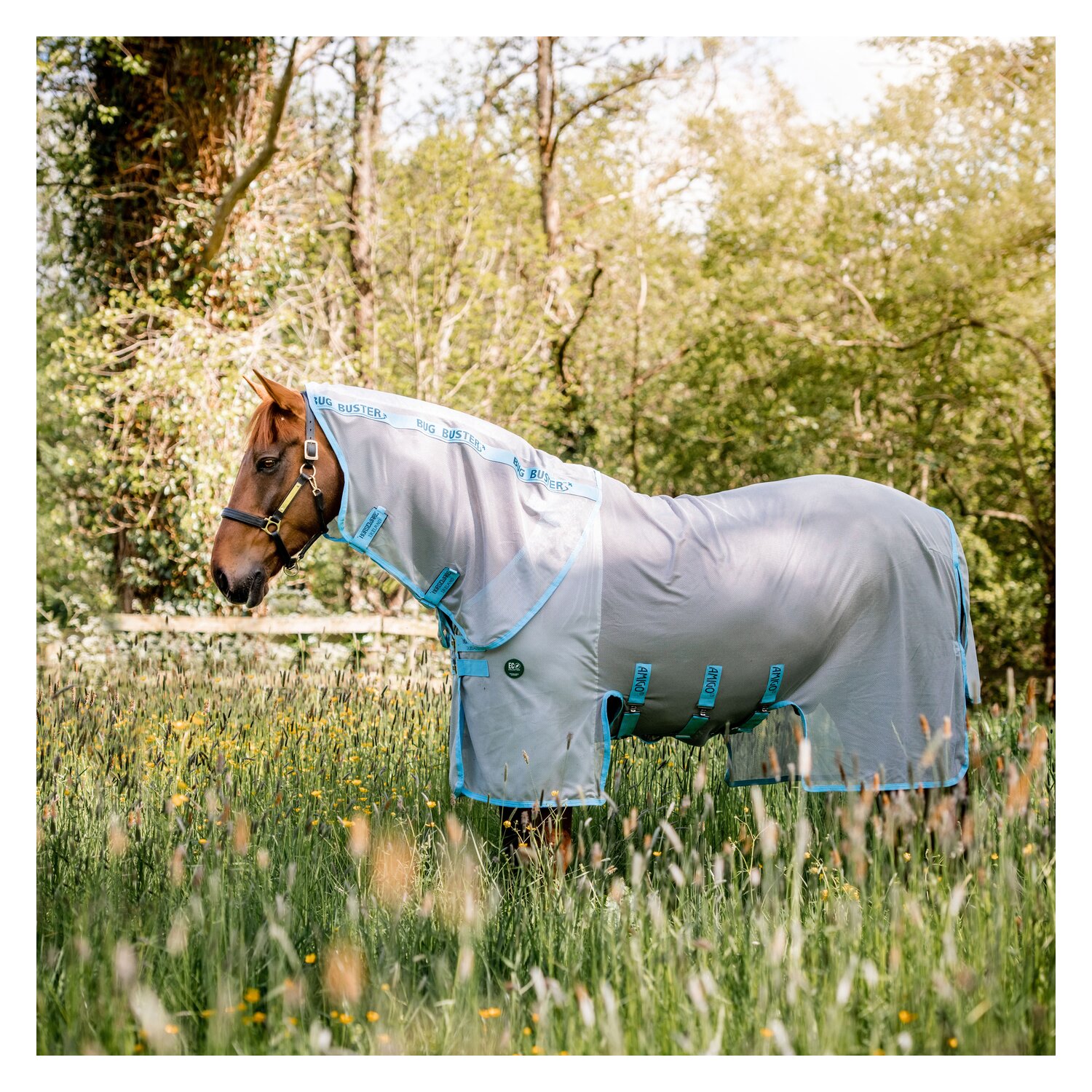 HORSEWARE Fliegendecke AMIGO Ameco Bug Buster - silver/ skyblue