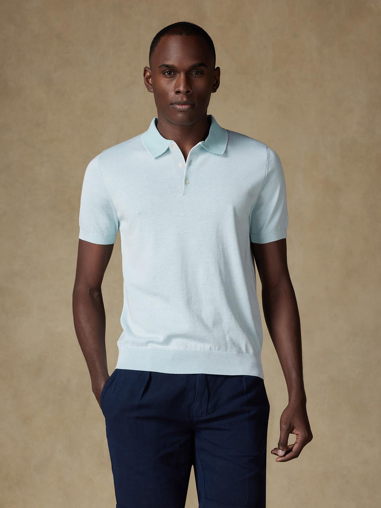 Polo Elbe en jersey menthe