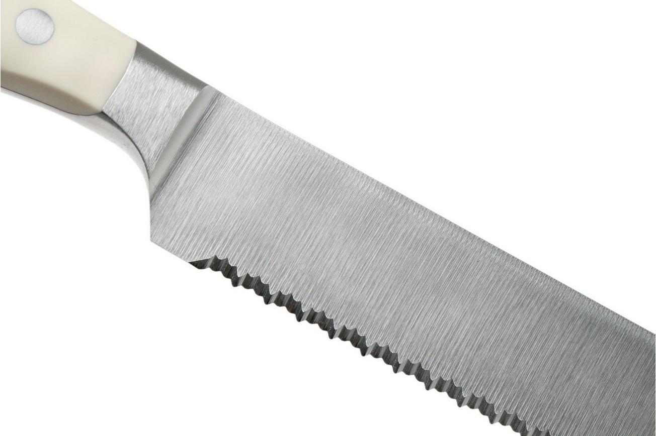 Wüsthof Classic Ikon Wit dubbel gekarteld broodmes 23 cm, 1040431123