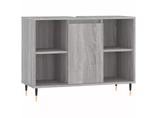 Armoire salle de bain sonoma gris 80x33x60 cm bois d'ingénierie