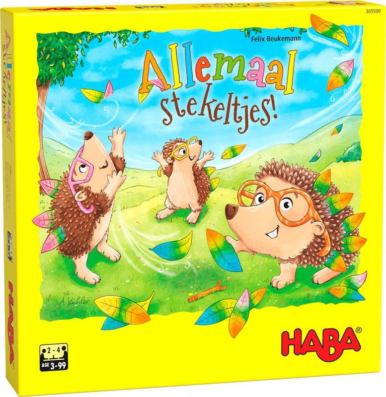 Egelkindjes - Bordspel - Multicolor - 4 Egels en 30 Blaadjes