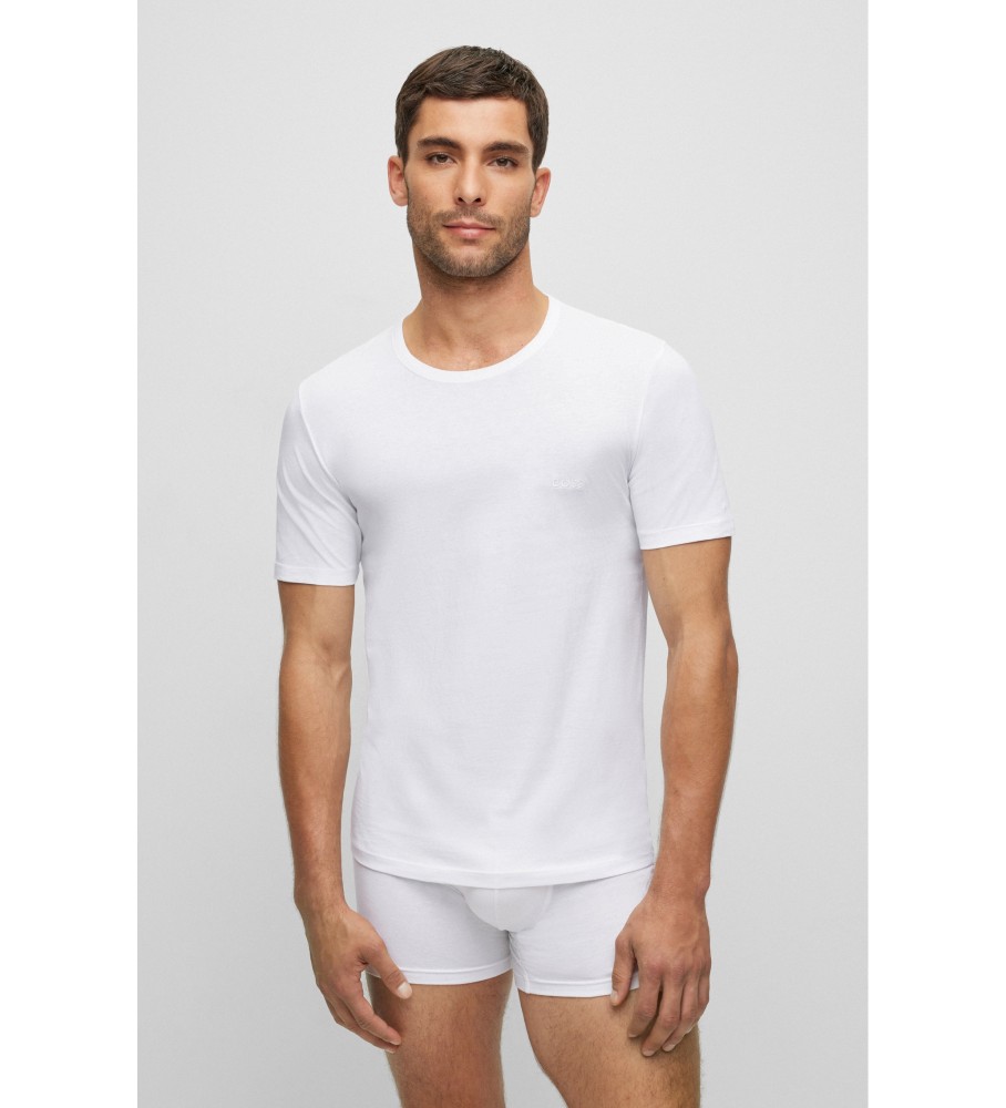 Conjunto de 3 camisetas brancas clássicas para recém-nascidos da BOSS