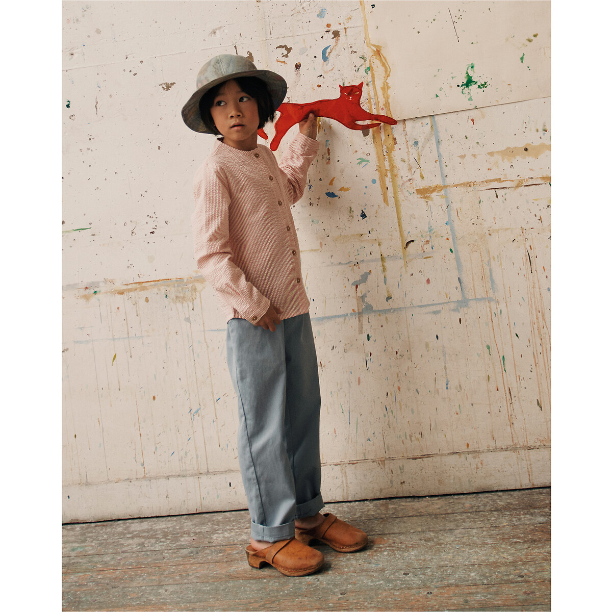 FRANGIN FRANGINE X LA REDOUTE<br>Righte broek in keperstof