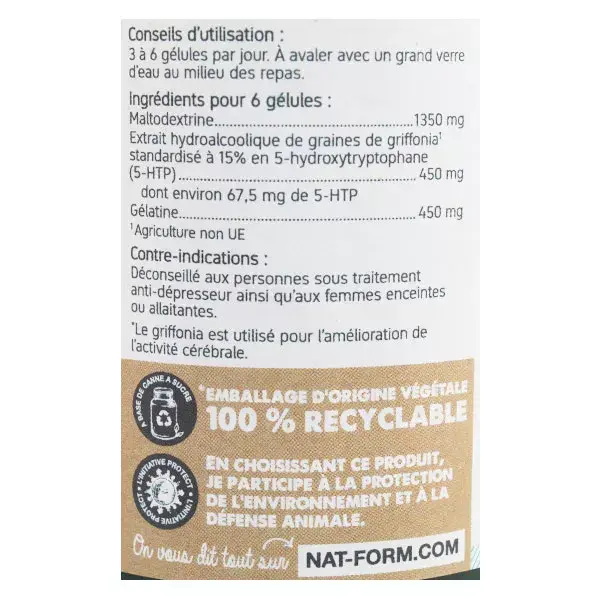 Nat & Form Original Griffonia 200 cápsulas
