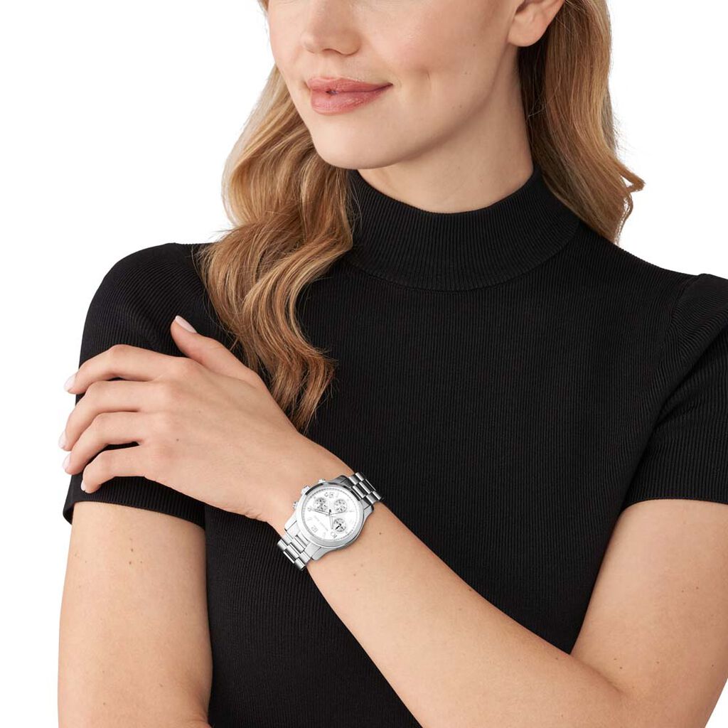 Montre Michael Kors Fossil Runway Argenté