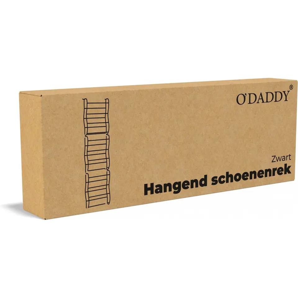 O'DADDY Hangend Schoenenrek Deur - Zwart - 20x51x182 cm