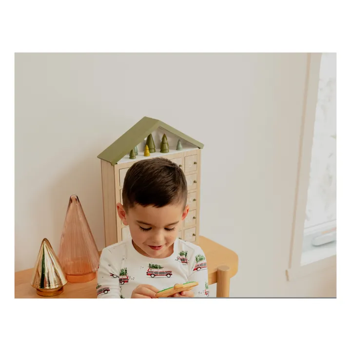 Petit Lem Pyjama Coton Bio Station de Train | Blanc