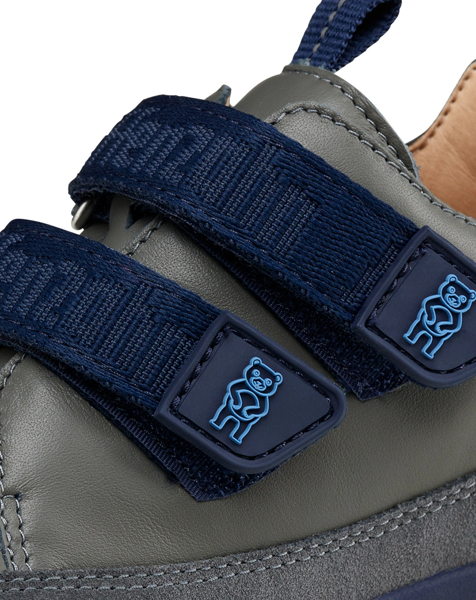 Leder-Sneaker BUDDY BEAR in blau