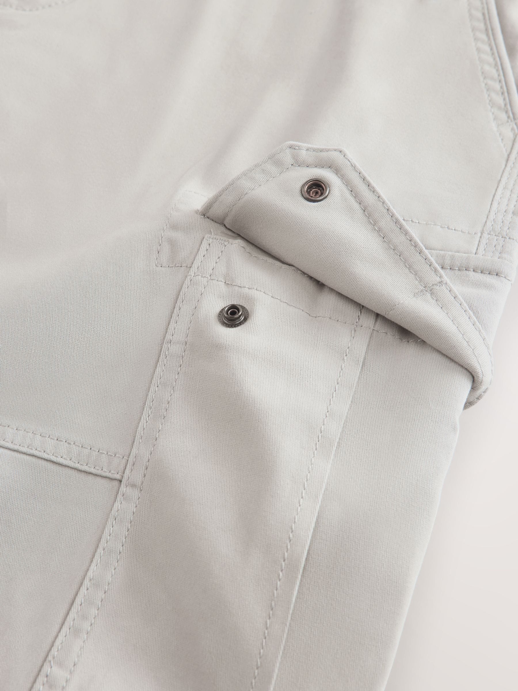 Licht pastelgeel - Relaxed fit - Katoenen cargostretchbroek