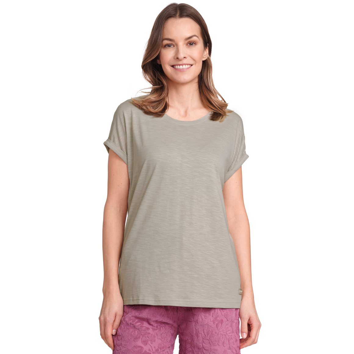 Gina Benotti Damen T-Shirt aus Flammgarn beige