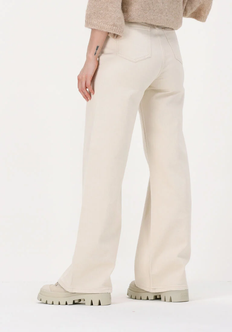 BY-BAR creme by-bar wide jeans lina off white twill pant
