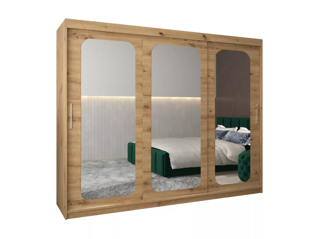 ARMOIRE PROMO T3 À PORTES COULISSANTES 200/250/62 3 Portes (Artisan/Artisan)