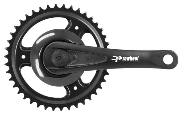 PEDALIER CITY MANIVELLES ALU 170mm PLATEAU 42D. (DISQUE CENTRALE 93 mm PLASTIQUE NOIR) CHAINE 2.38 (3-32 )