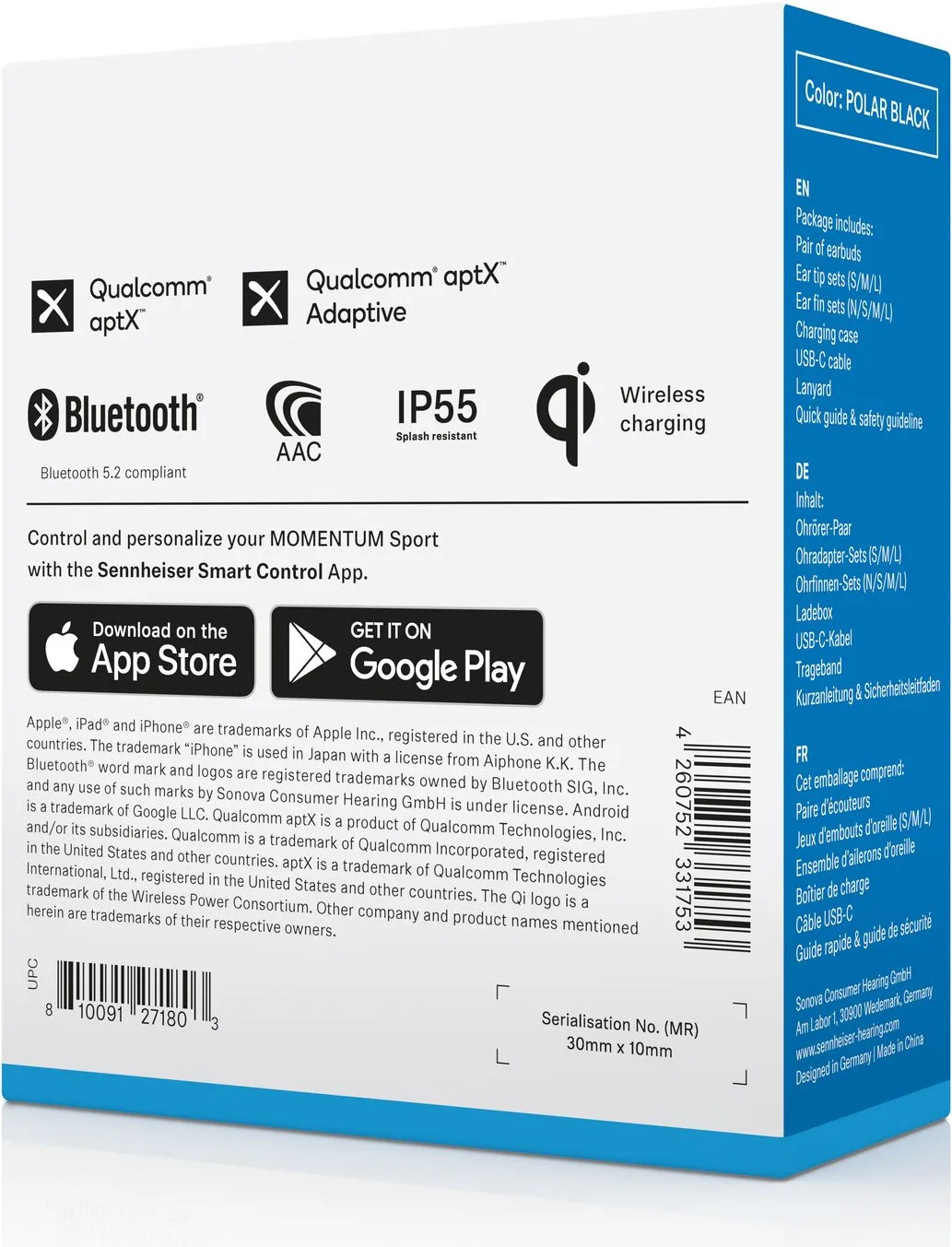 Sennheiser Momentum Sport Écouteurs True Wireless