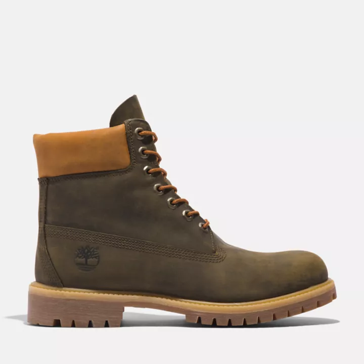 Bota Timberland Premium de 6 polegadas para homem na cor verde escura