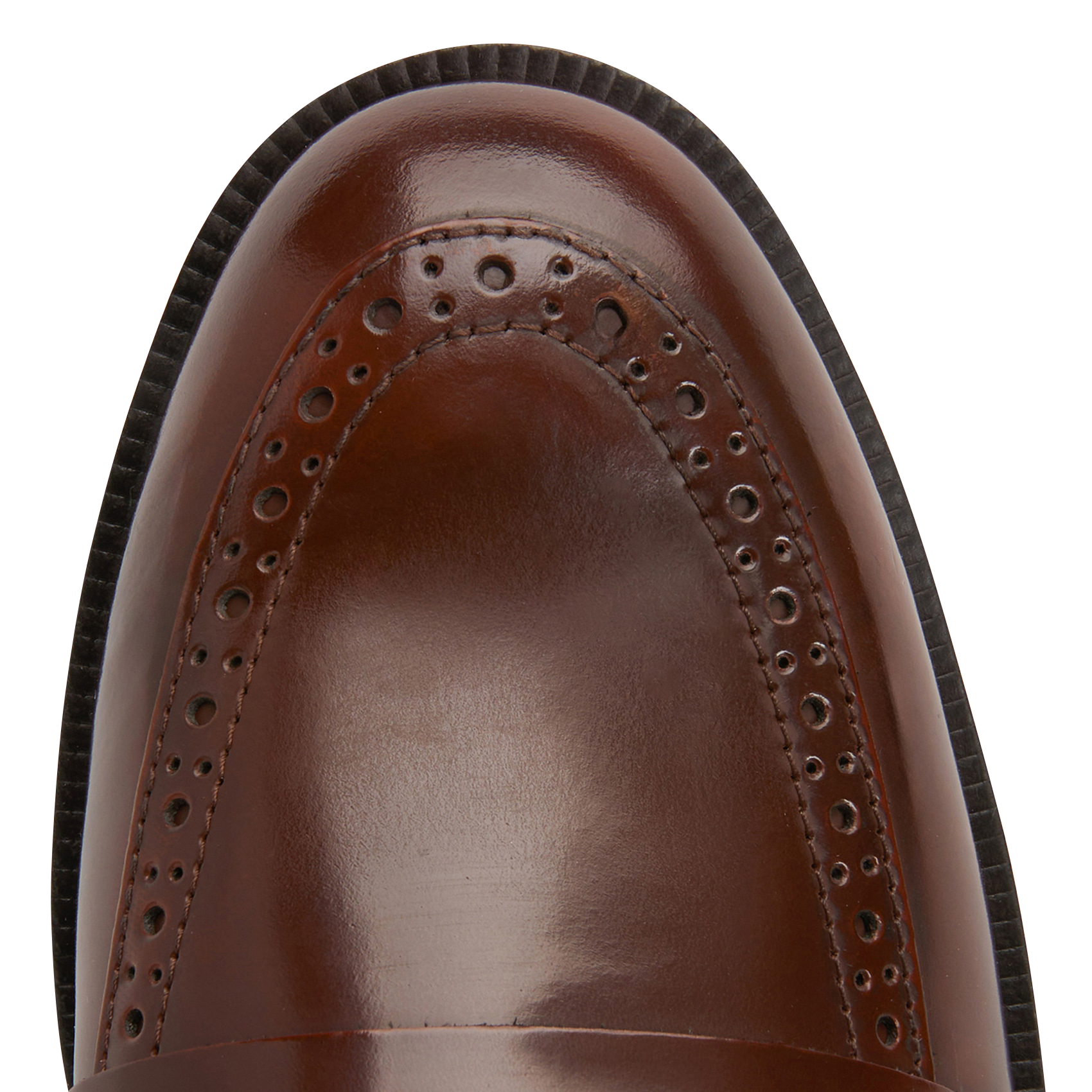ROSS - Mocassins en cuir perforé| Marron