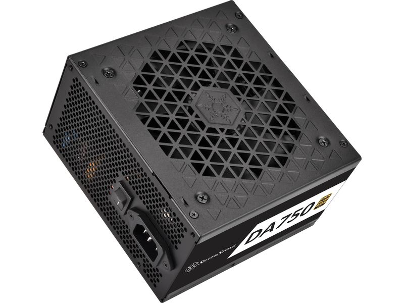 SilverStone Netzteil DA750 Gold 750 W Vollständig modulares ATX-Netzteil mit 120-mm-FDB-Lüfter