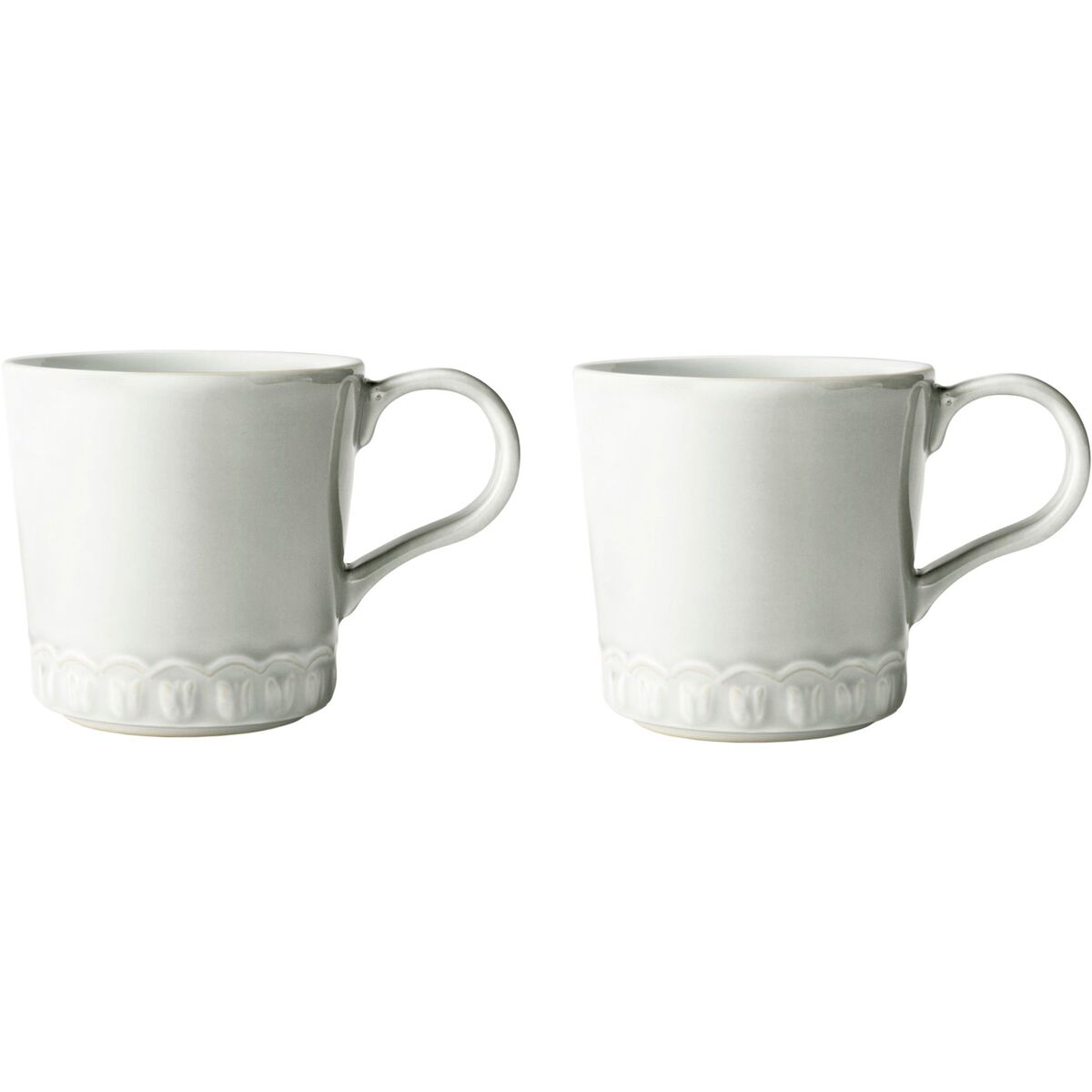 Tulipa kopp med håndtak, 2-pack, hvit