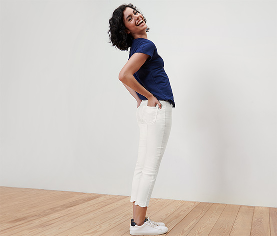 7/8-Treggings mit Lochstickerei