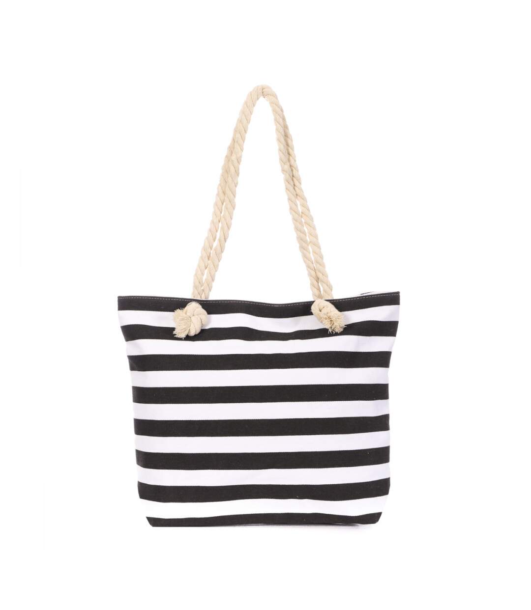 Sac de Plage à rayures Blanc/Noir