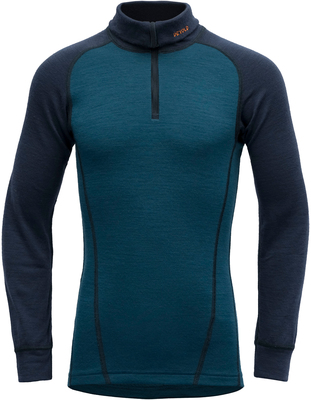 Devold DUO ACTIVE MERINO ZIP NECK Genser JR, Ink
