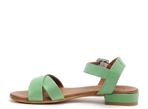 Lune et l autre nu pieds plats femme colette vert