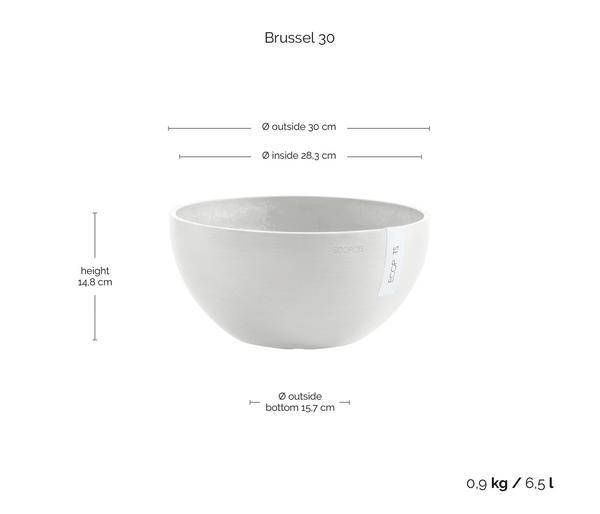 Ecopots Kunststoff-Topf Brussels, rund