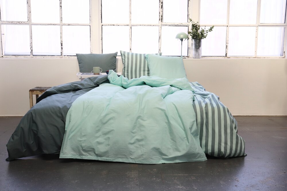 Omhu  Percale sengetøj - Ice