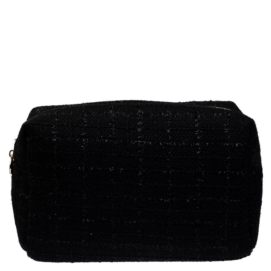 DARK Tweed Make-Up Pouch Large Black