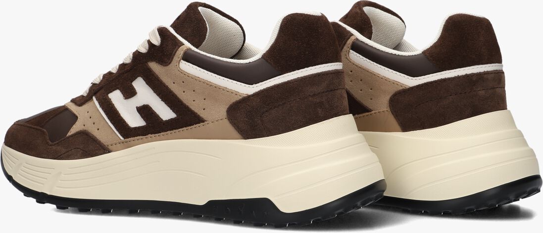 bruine hogan lage sneakers h669 allacciato h
