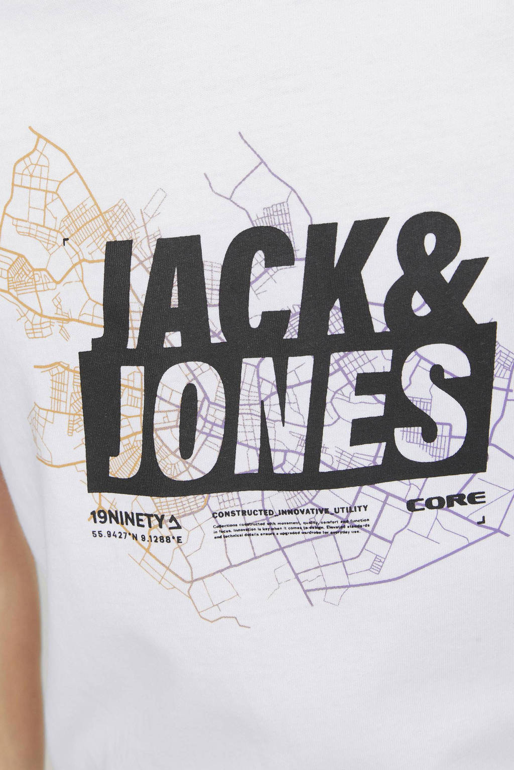 JACK & JONES T-shirt JCOMAP met printopdruk wit