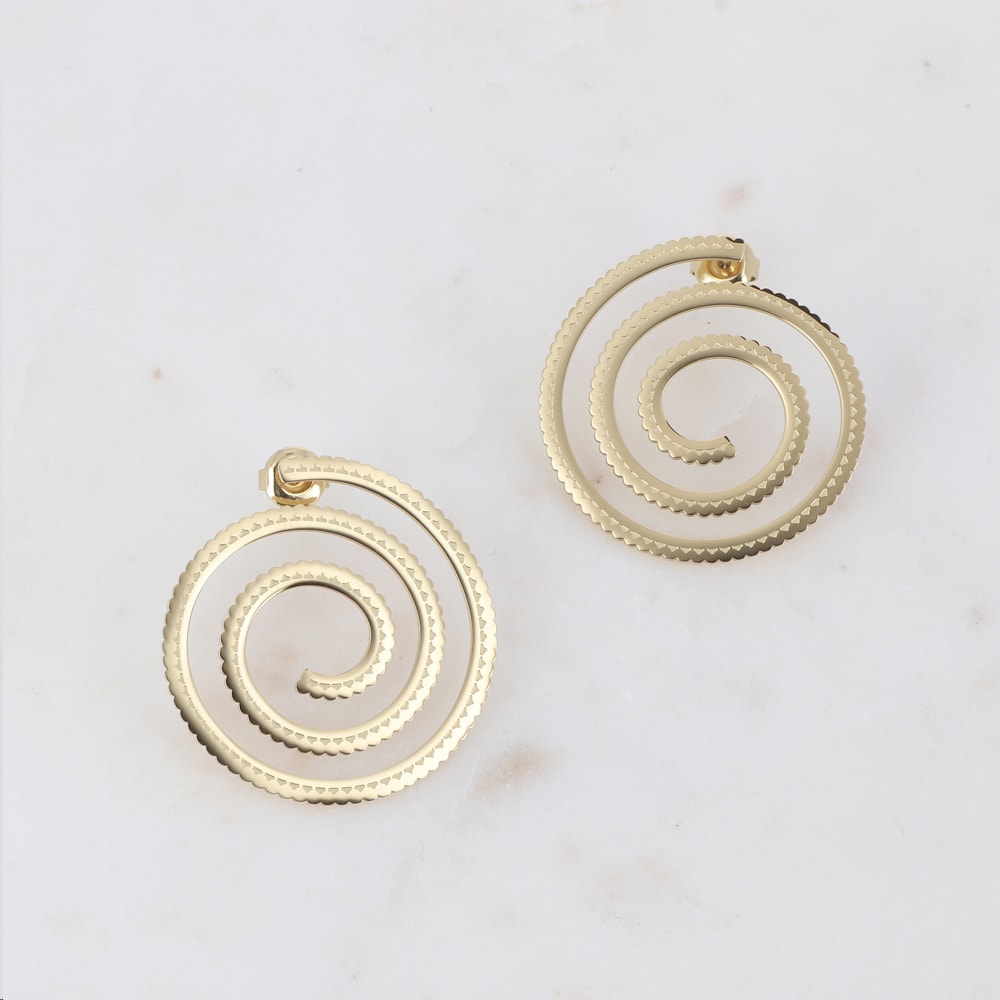 Boucles d'oreilles - Acier inoxydable doré