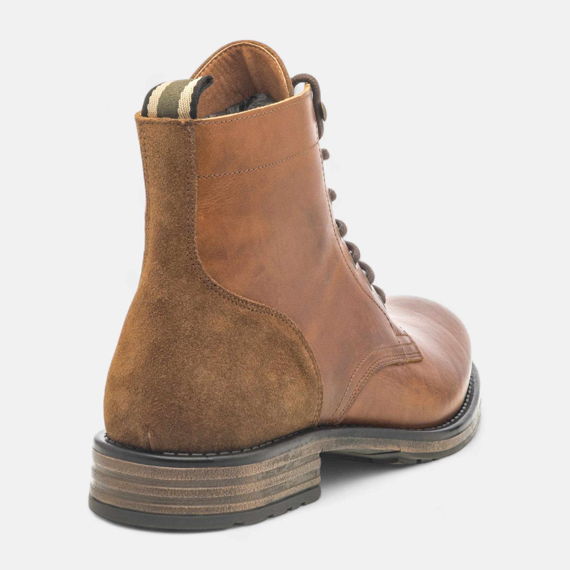Bottines Homme en cuir cognac