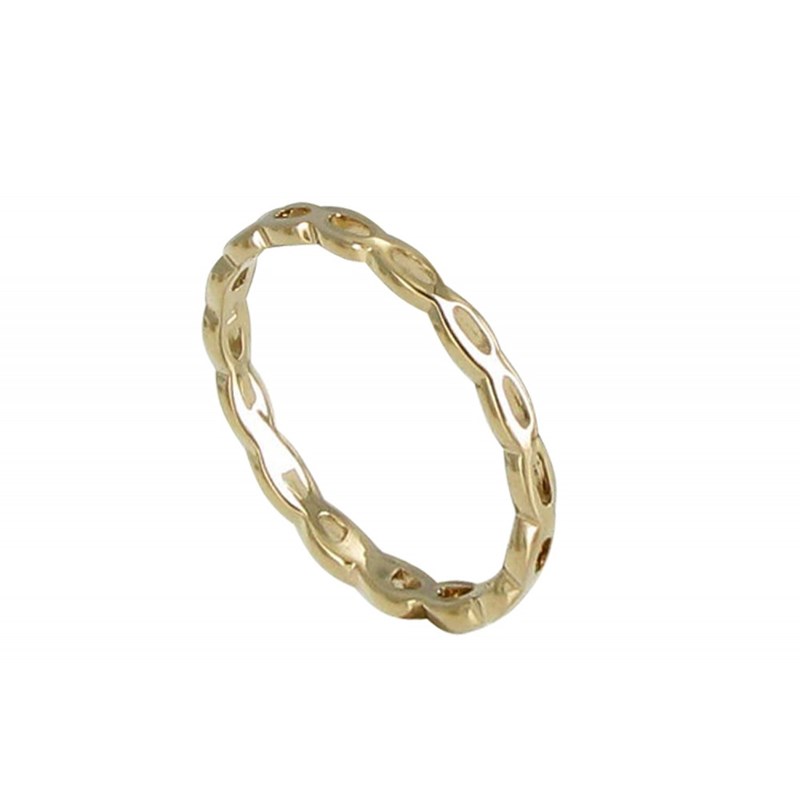 Bague Plaqué Or Amandes Ajourées