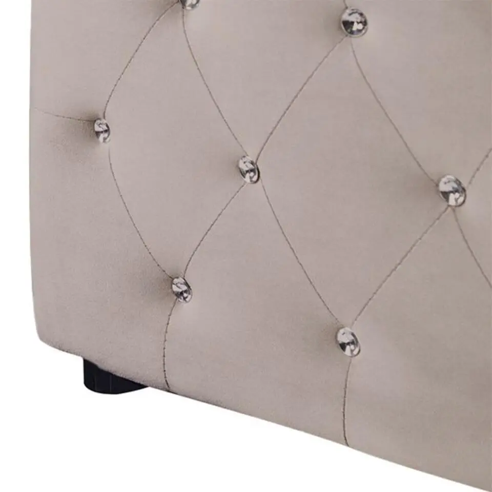 AMIENS - Bed met opbergruimte - Taupe - 180 x 200 cm - Fluweel