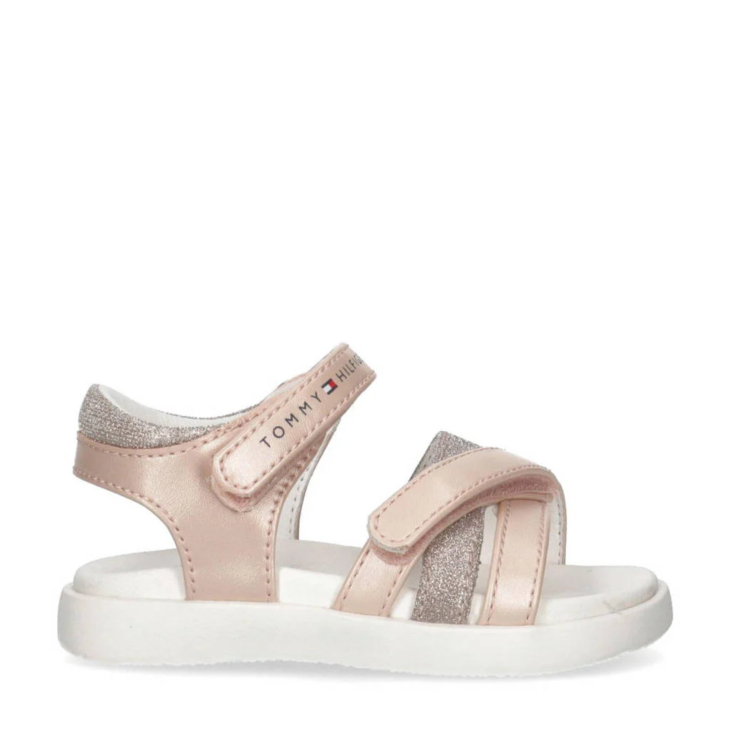 Tommy Hilfiger sandalen lichtroze metallic