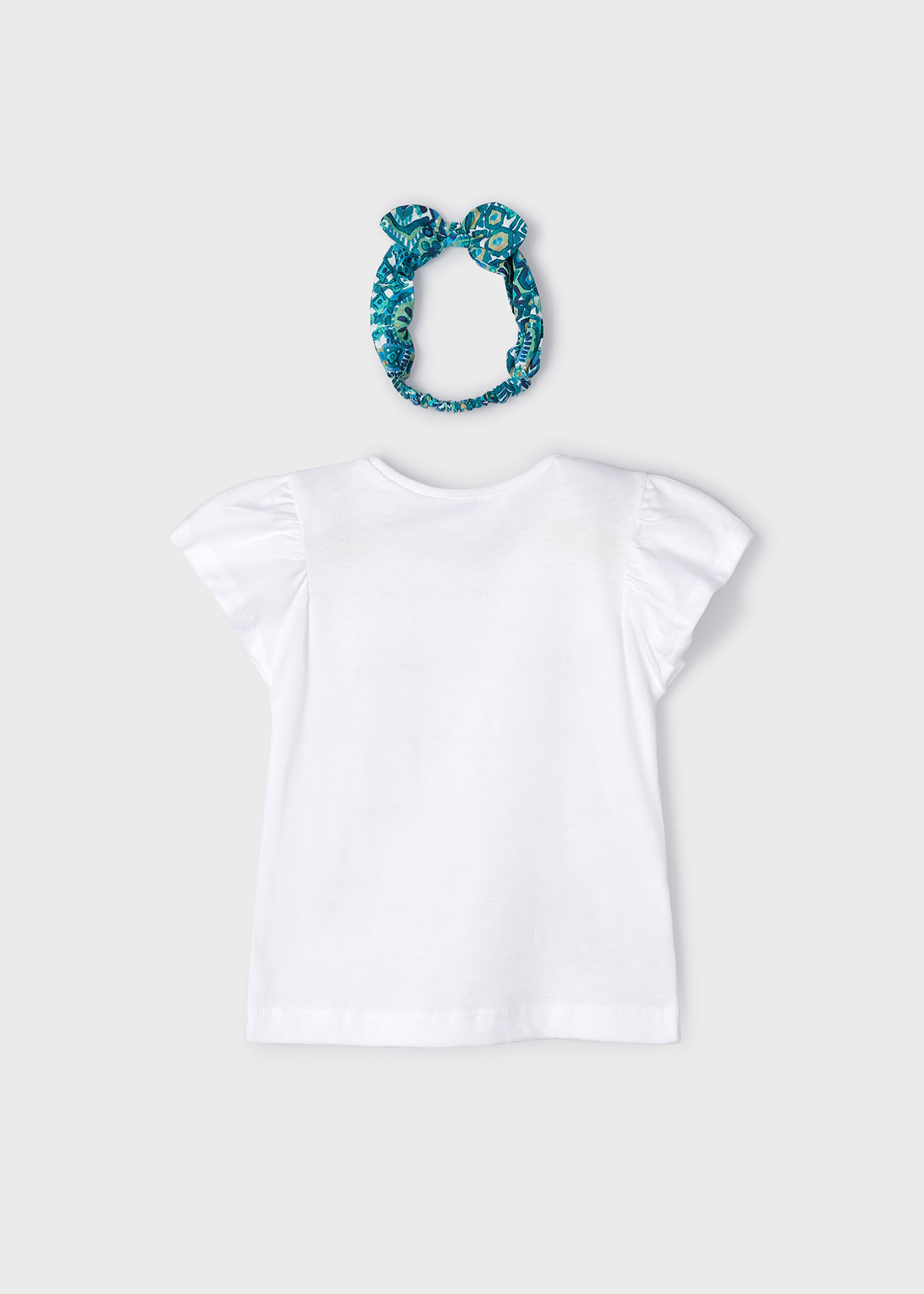 Camiseta infantil Better Cotton com faixa de cabelo