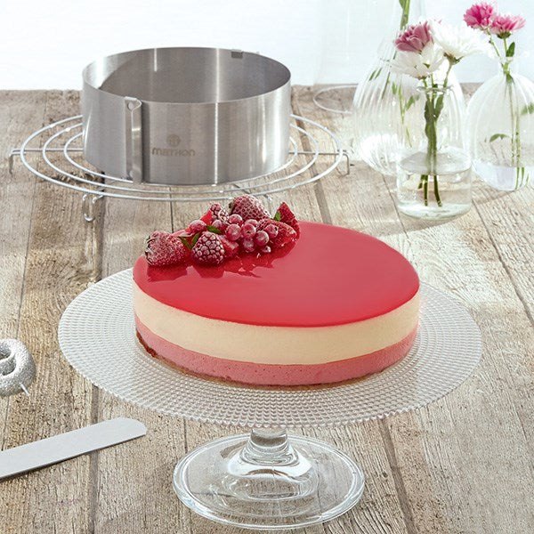 Cercle à gâteau extensible en inox 15,5 à 30 cm Mathon