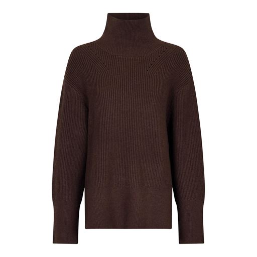 Neo Noir Fanning Solid Striktrøje, Chocolate Brown, 40