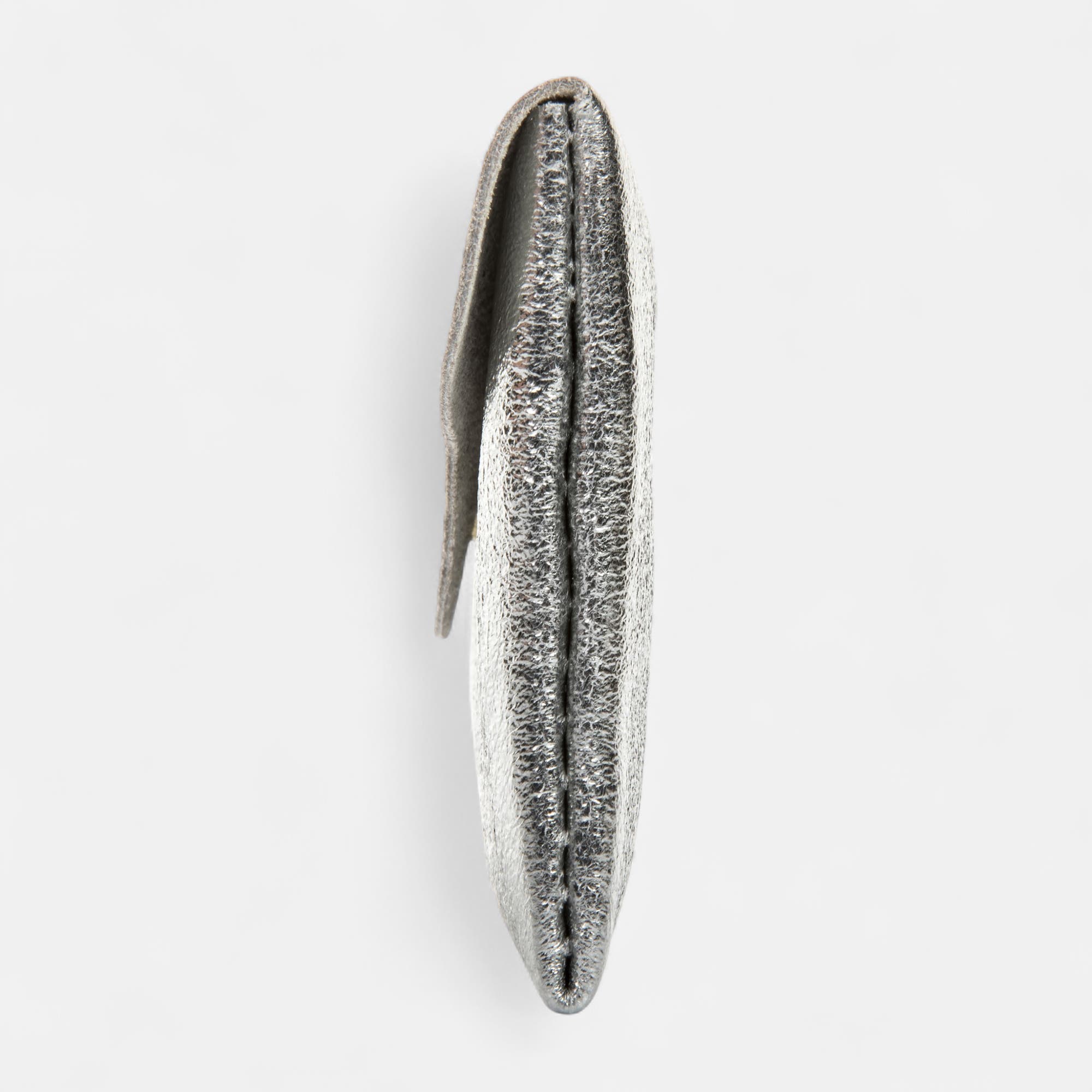 Petite maroquinerie en cuir argent