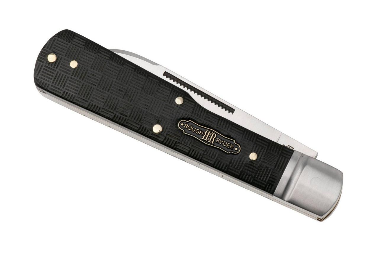 Rough Ryder Black Reserve Gunstock RR2570, Satin 440A, Textured Pakkawood, zakmes