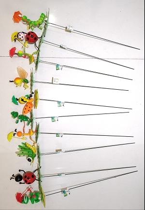 PIQUE INSECTE FEUILLE 60X14X12CM