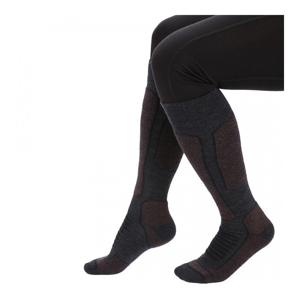 Icebreaker SKI+ - Chaussettes Femme jet hthr/espresso/black