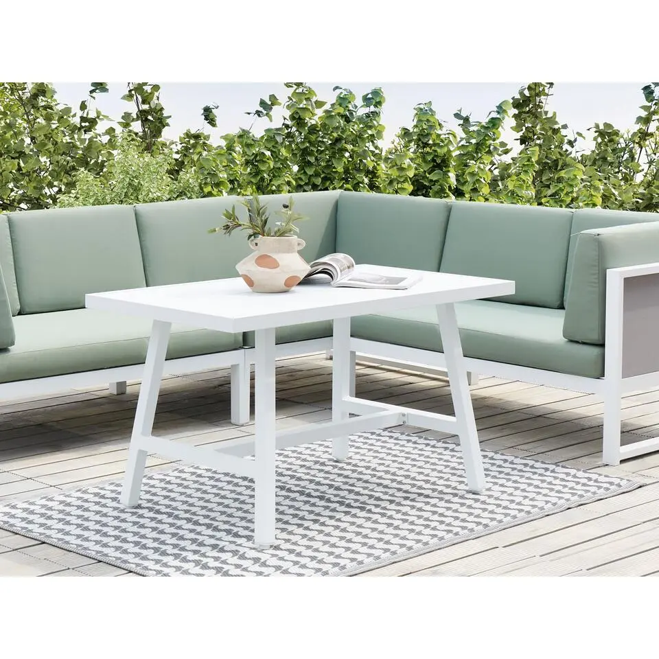 FRATTE - Tuintafel - Wit - Aluminium