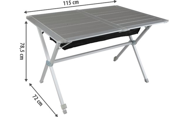 Berger Alu Rolltisch Nera 115 x 78,5 cm